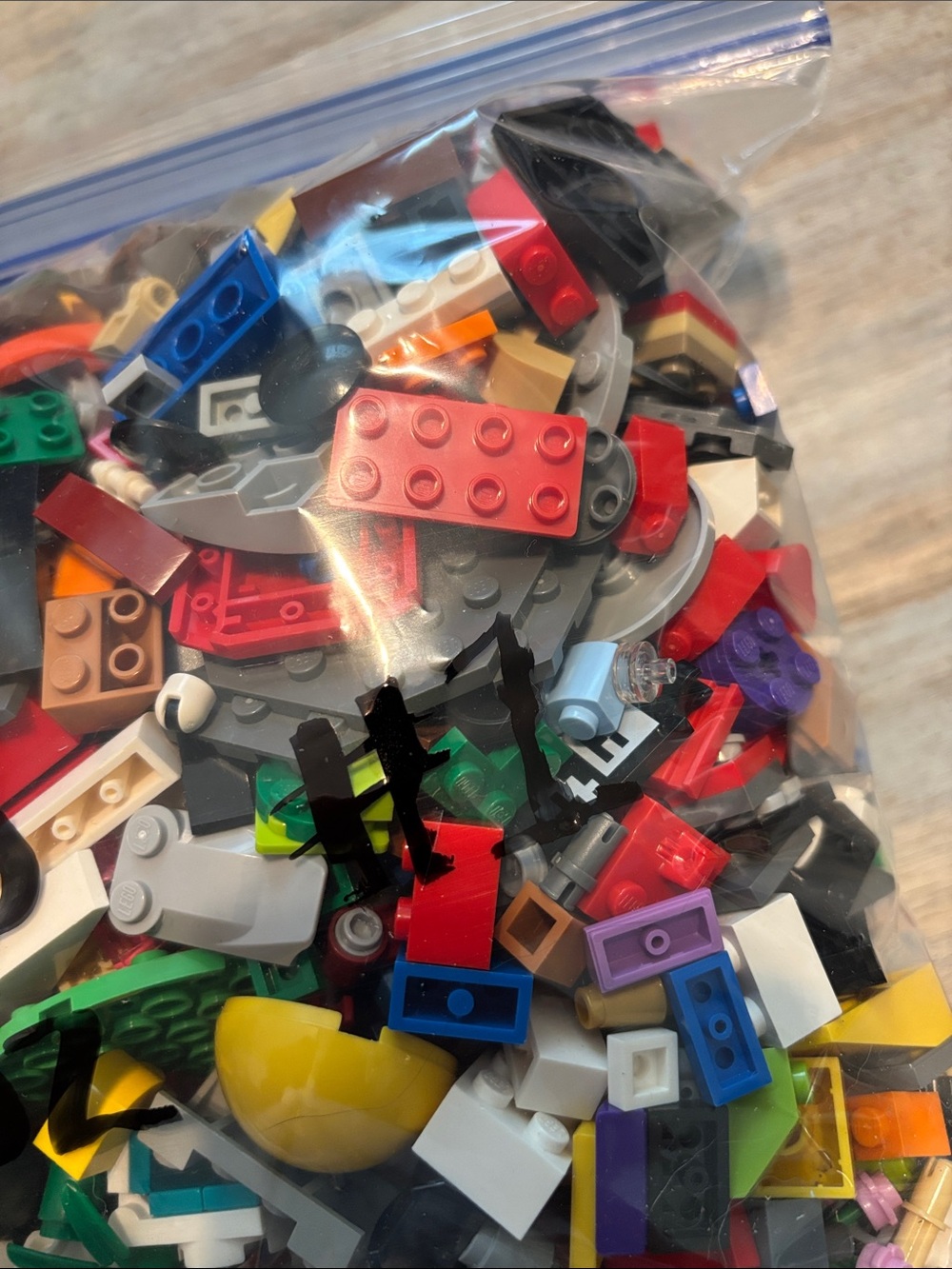 Loose Mixed LEGO Bricks - Multicolor Bag 2lb 11oz (Lot #1) - Picture 2 of 5